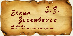 Elena Zelenković vizit kartica